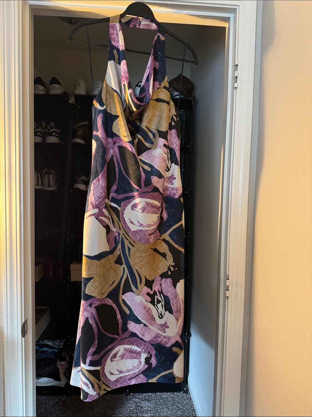 Aline satin midi dress